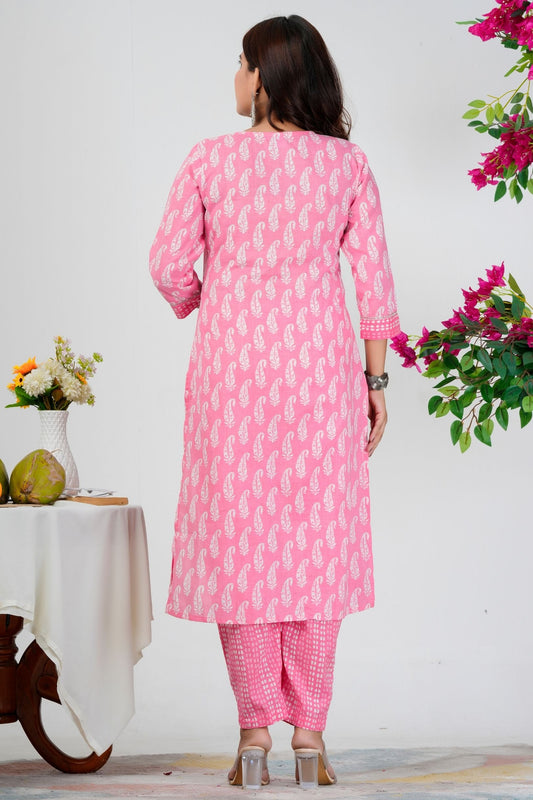 Rajasthani Grace - Pure Cotton kurta & Trouser Set