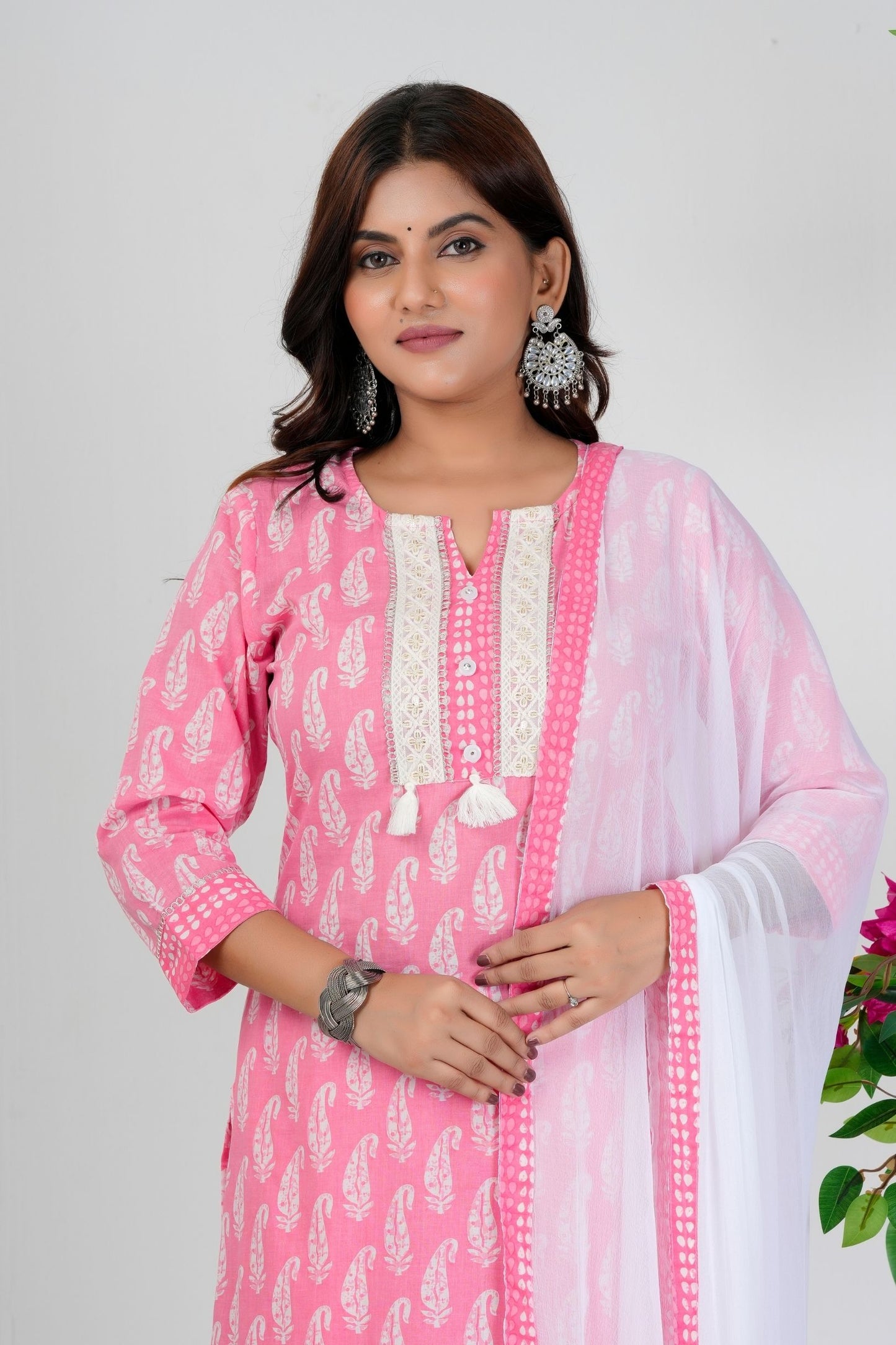 Rajasthani Grace - Pure Cotton kurta & Trouser Set