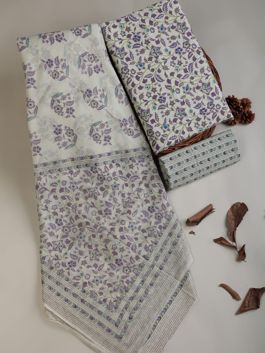 Pure Cotton Suit With Mulmul Dupatta