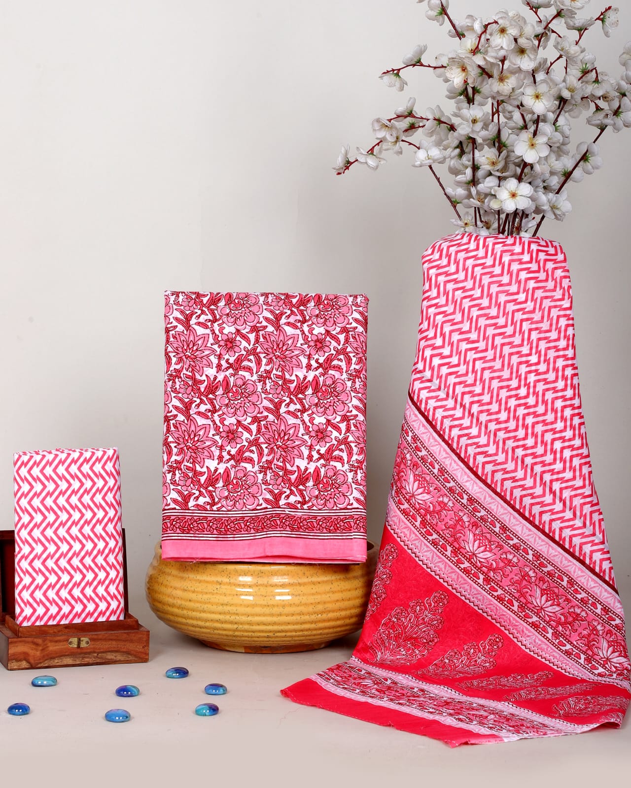 Sanganeri Hand Block Printed Cotton Suit Set