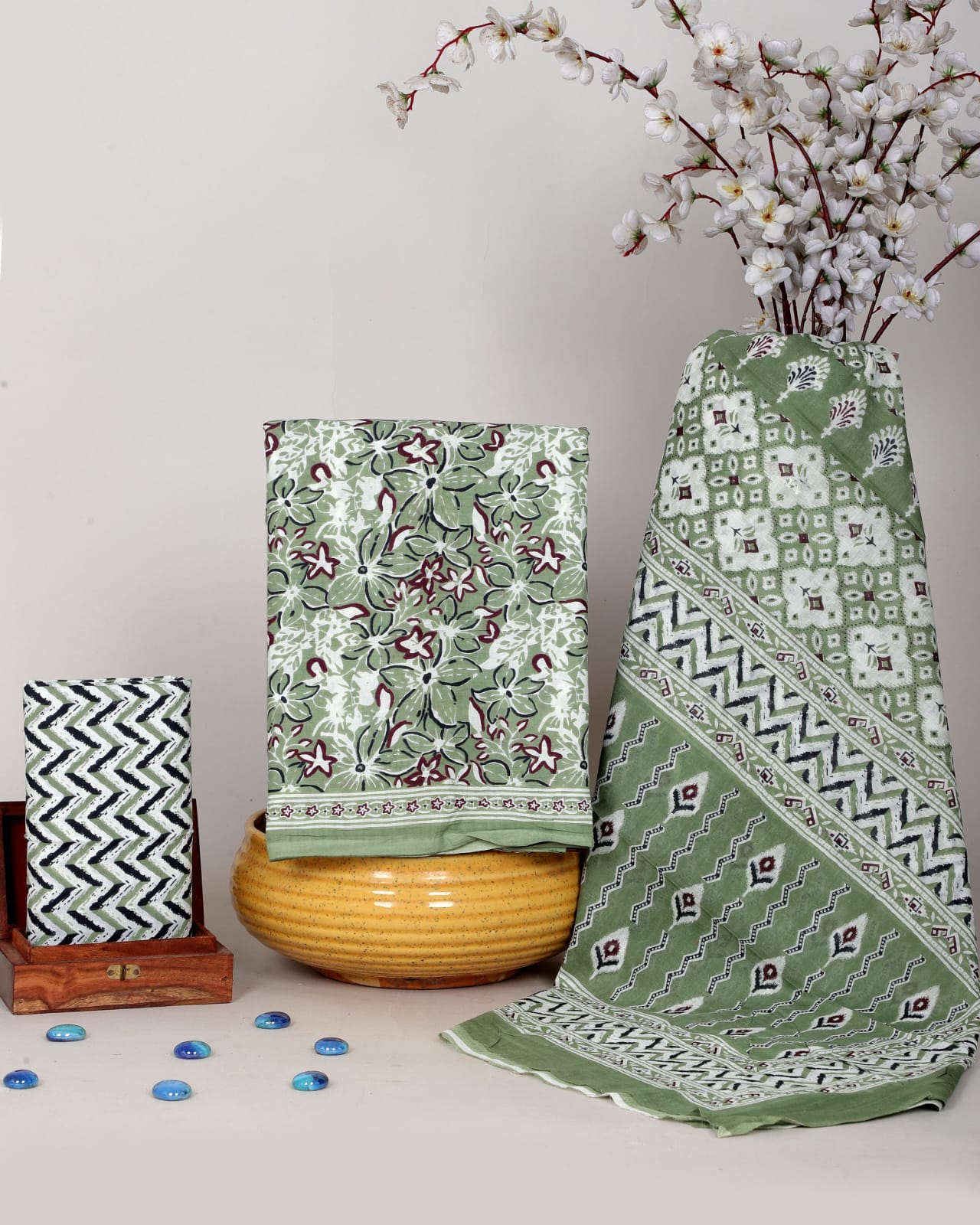 Exclusive Hand Block Print Cotton Suit Set