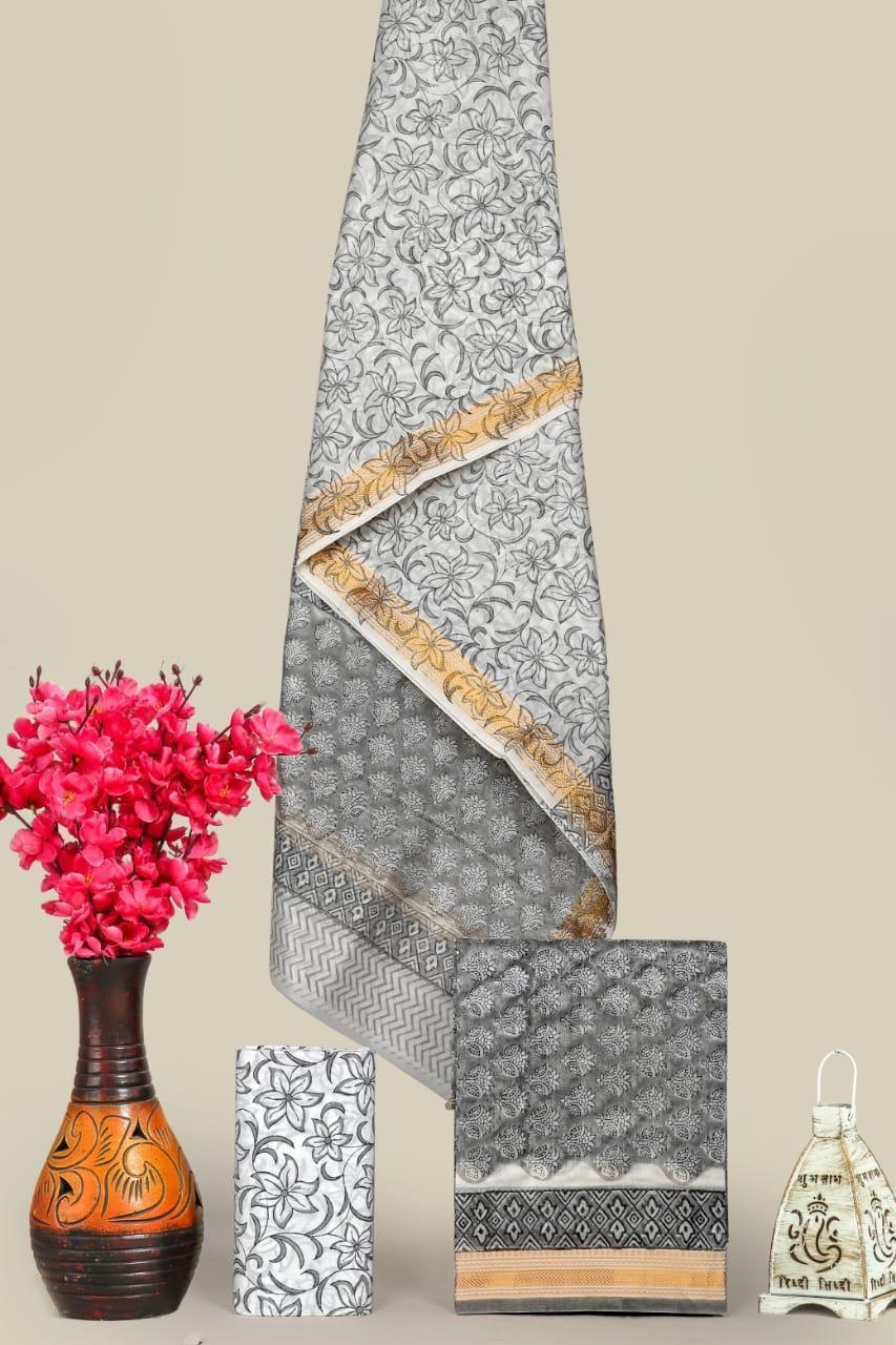 Luxury Maheshwari Silk Suit Set