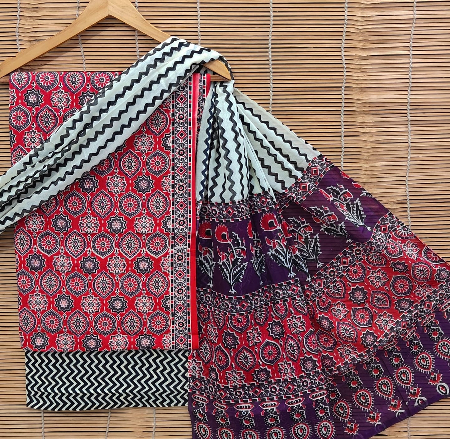 Premium Print Soft Cotton Suit With Mulmul Dupatta