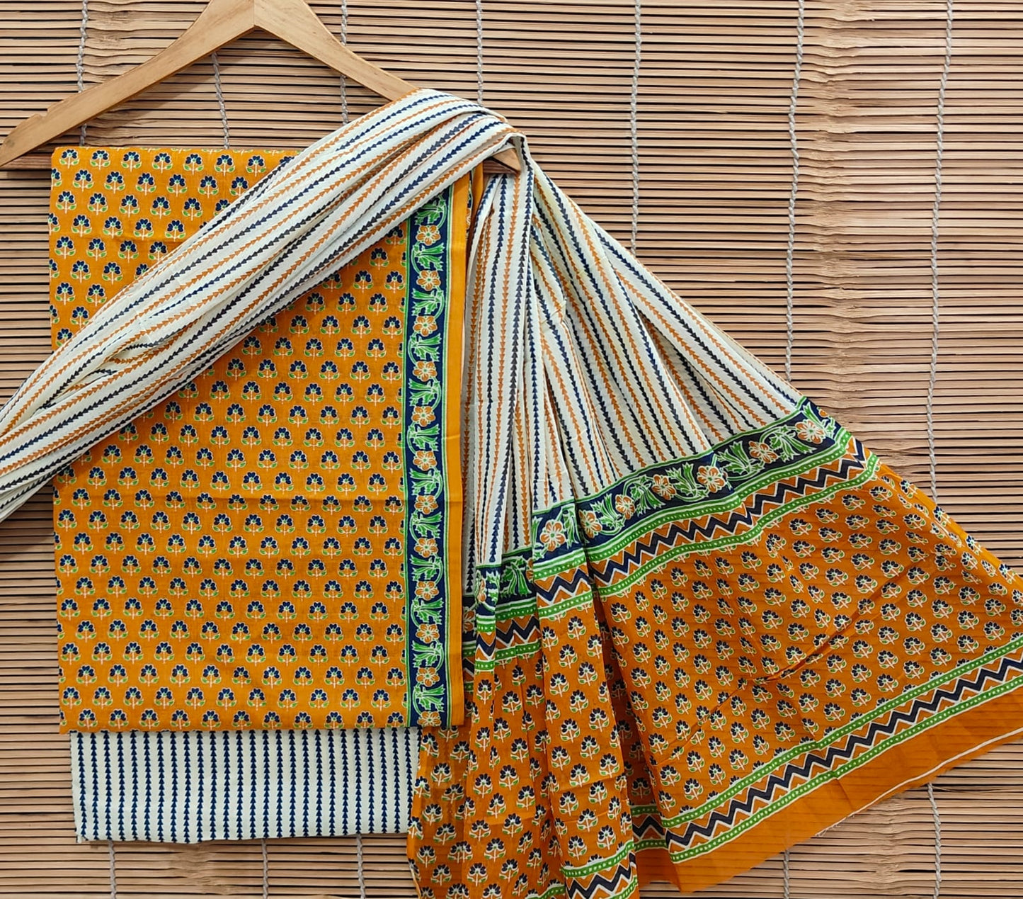 Organic Cotton Suit With Mulmul Dupatta