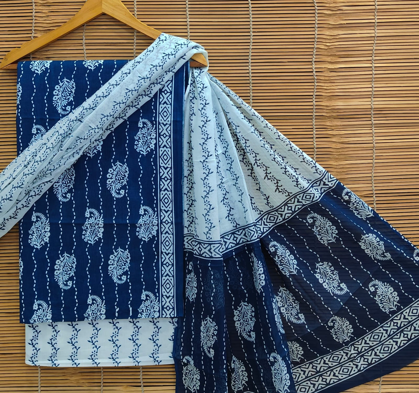 Premium Pure Cotton Suit With Mulmul Dupatta