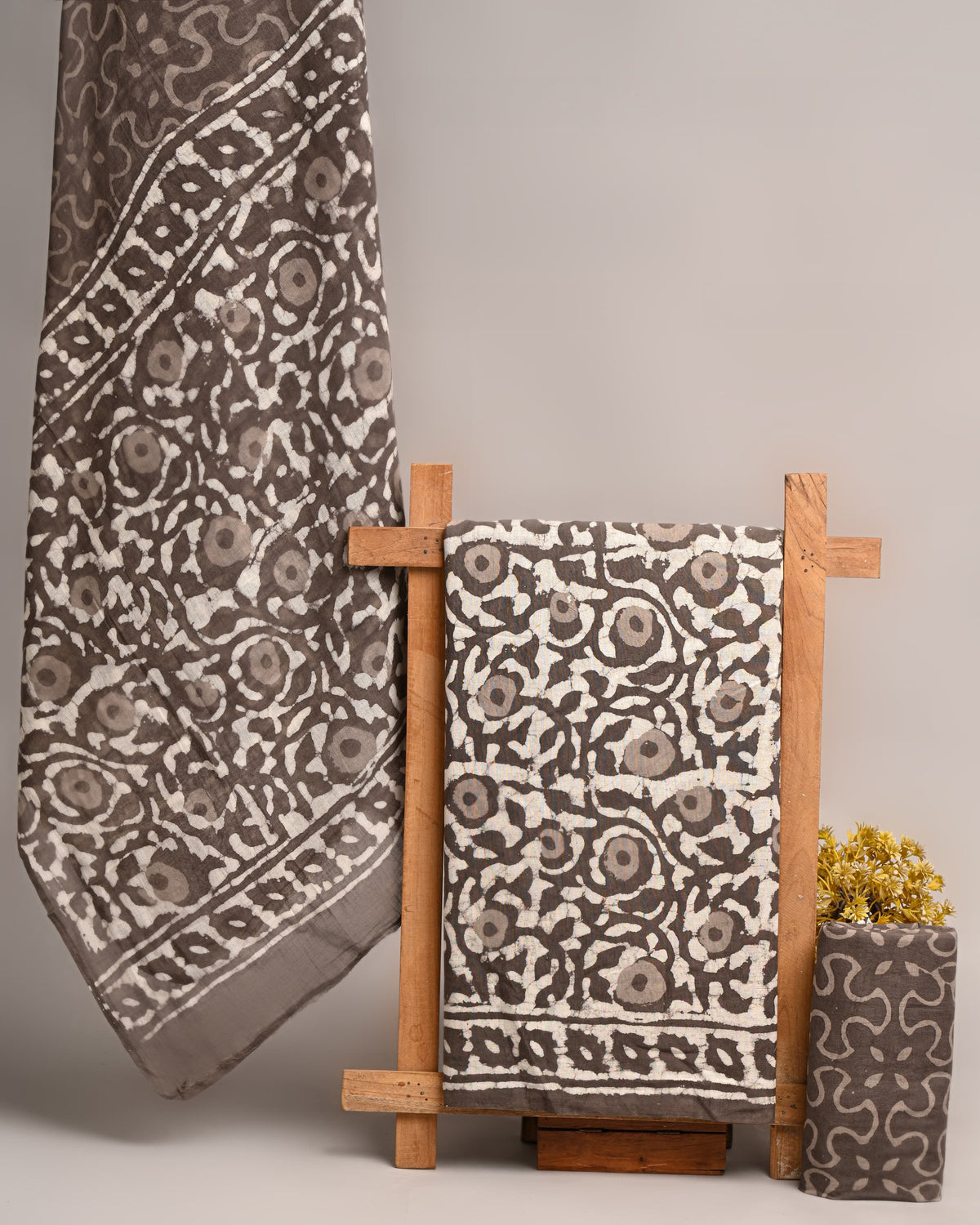 Elegant Handcrafted Block Print Cotton Suit with Cotton Dupatta 64