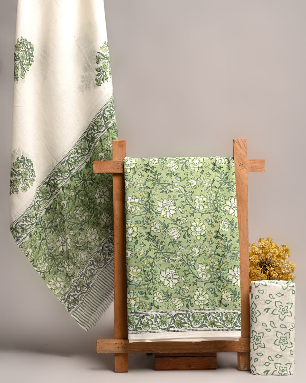 Hand Block Printed Soft Cotton Suit With Mulmul Dupatta