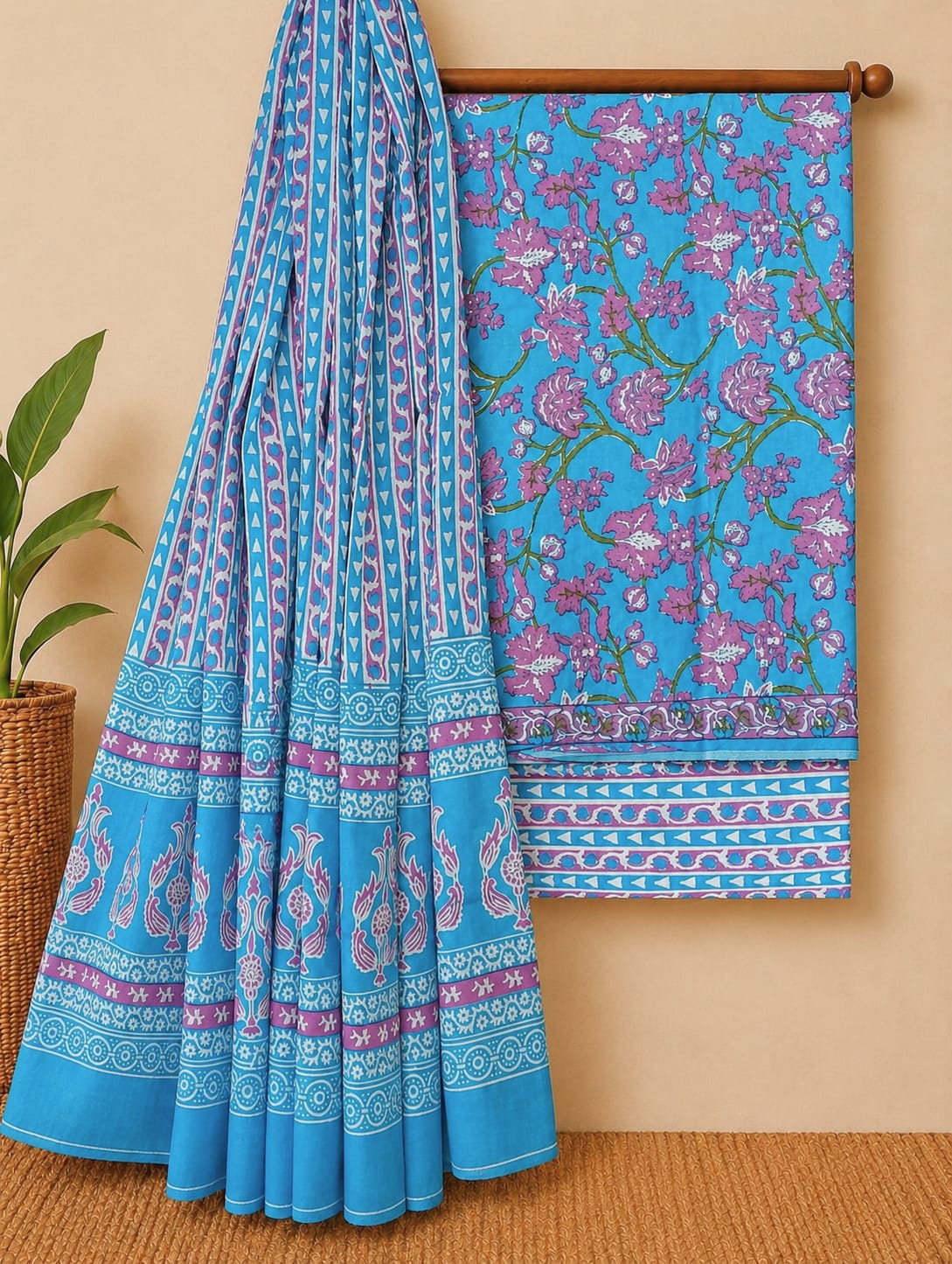 Premium Hand Block Print Cotton Suit Set 22