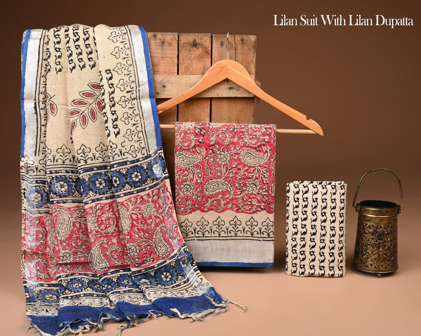 New Hand Block Printed Linen Suit set