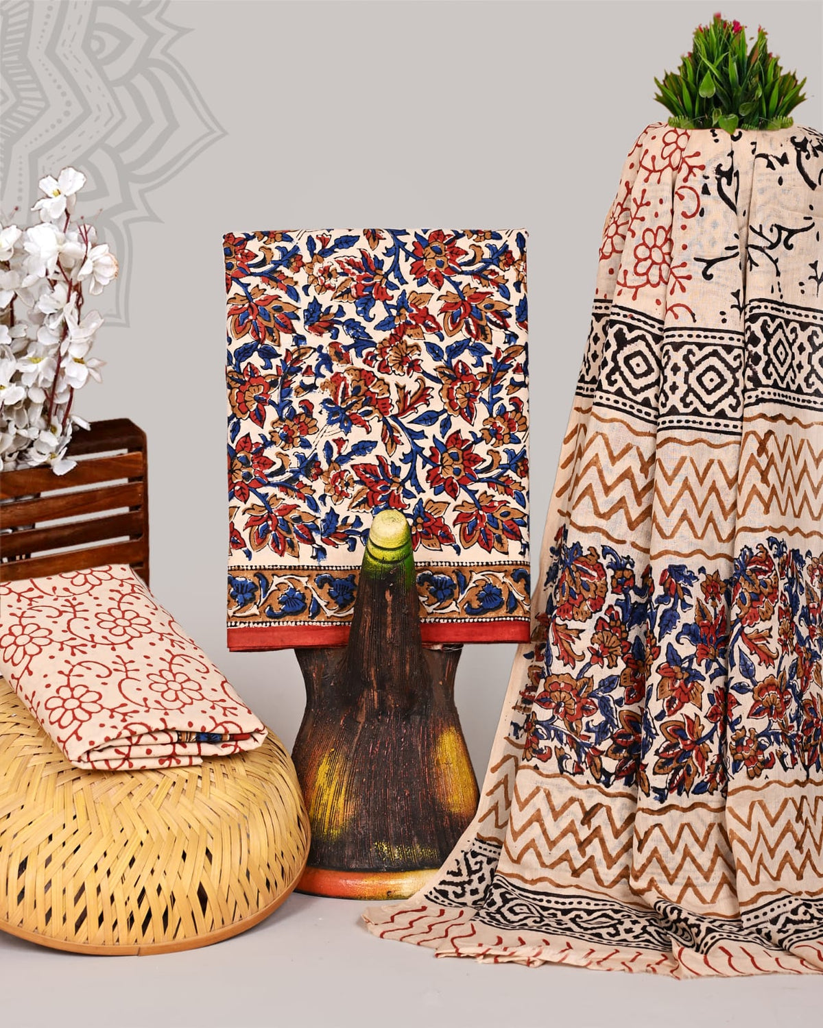 Organic Cotton Suit With Mulmul Dupatta 76