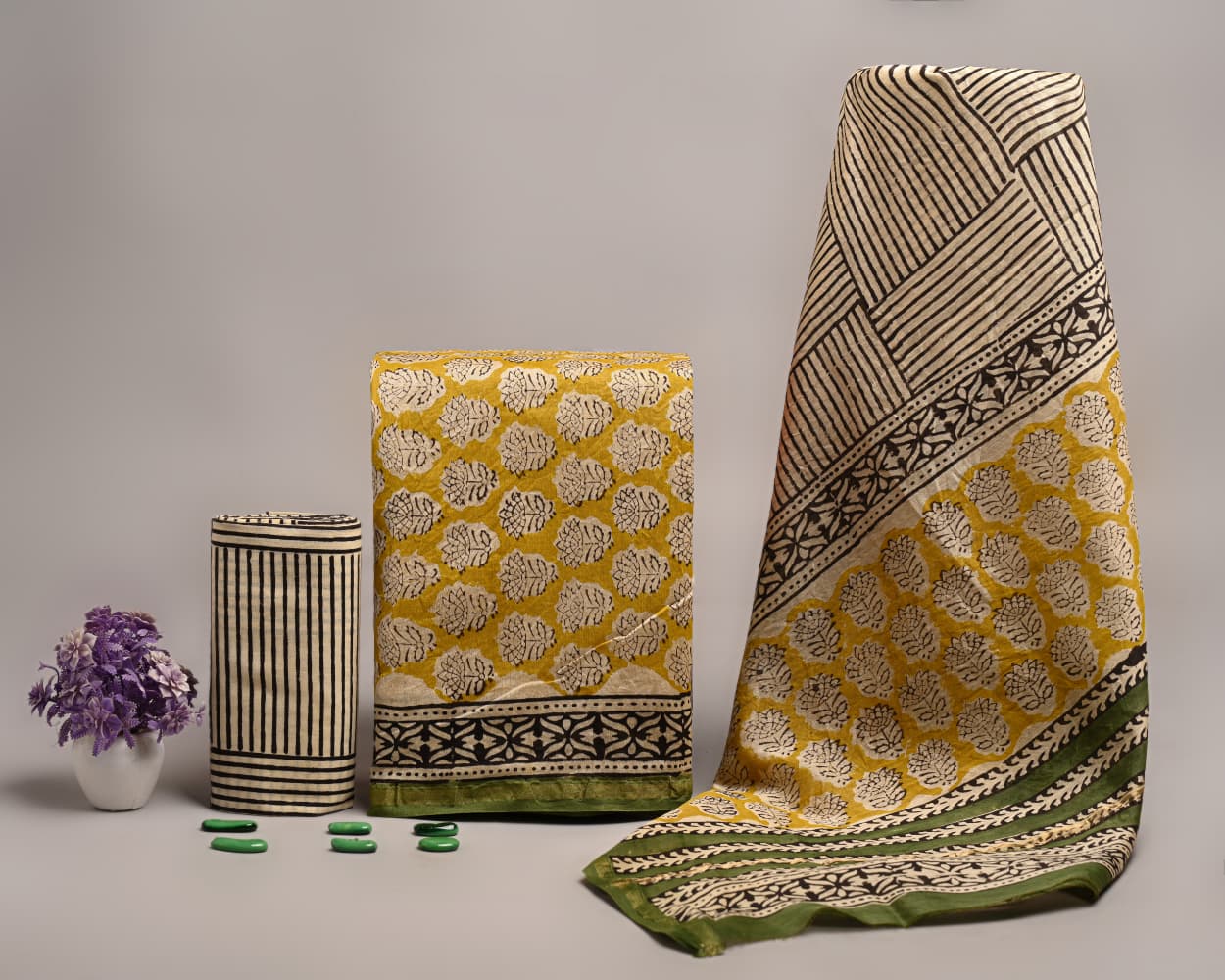 Royal Chanderi Silk Suit With Elegant Handwoven Dupatta