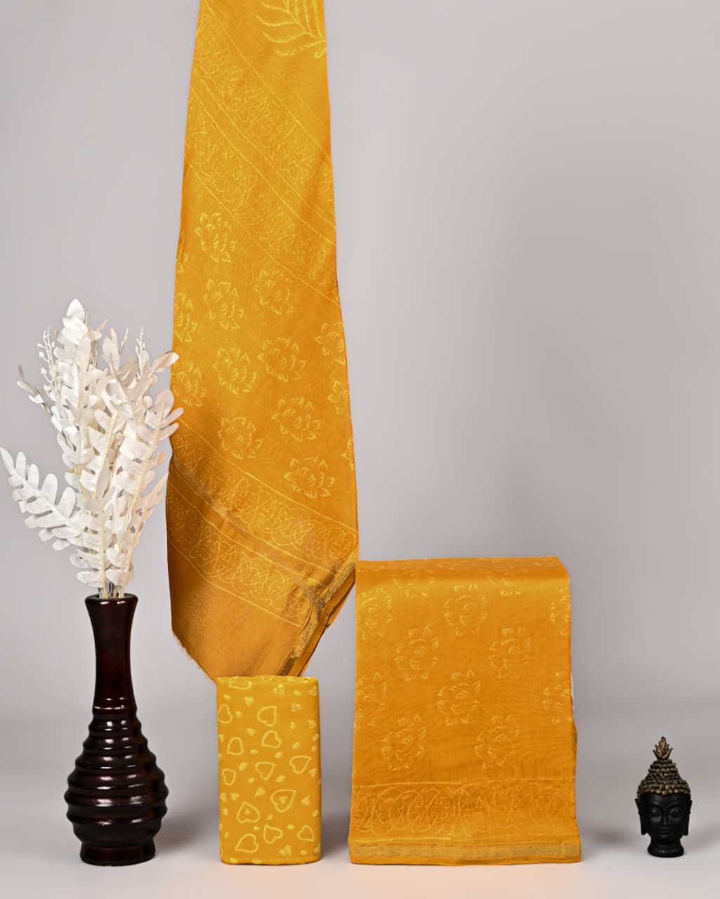 Royal Chanderi Silk Suit With Elegant Handwoven Dupatta