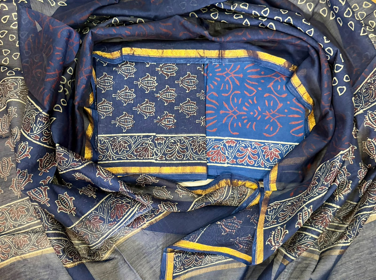 Elegant Chanderi Silk Suit - Perfect For Festive & Wedding Wear