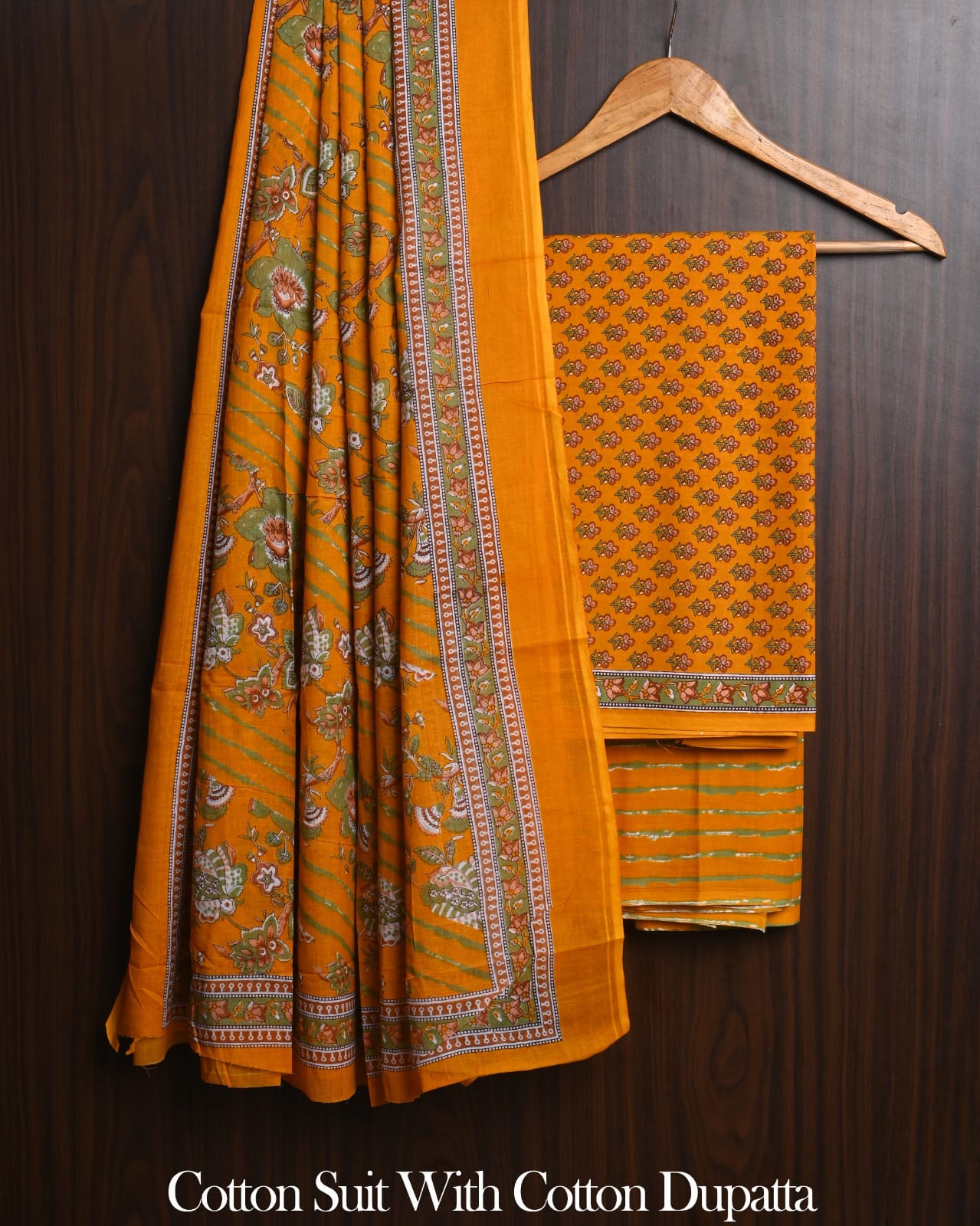 Organic Cotton Suit with Mulmul Dupatta