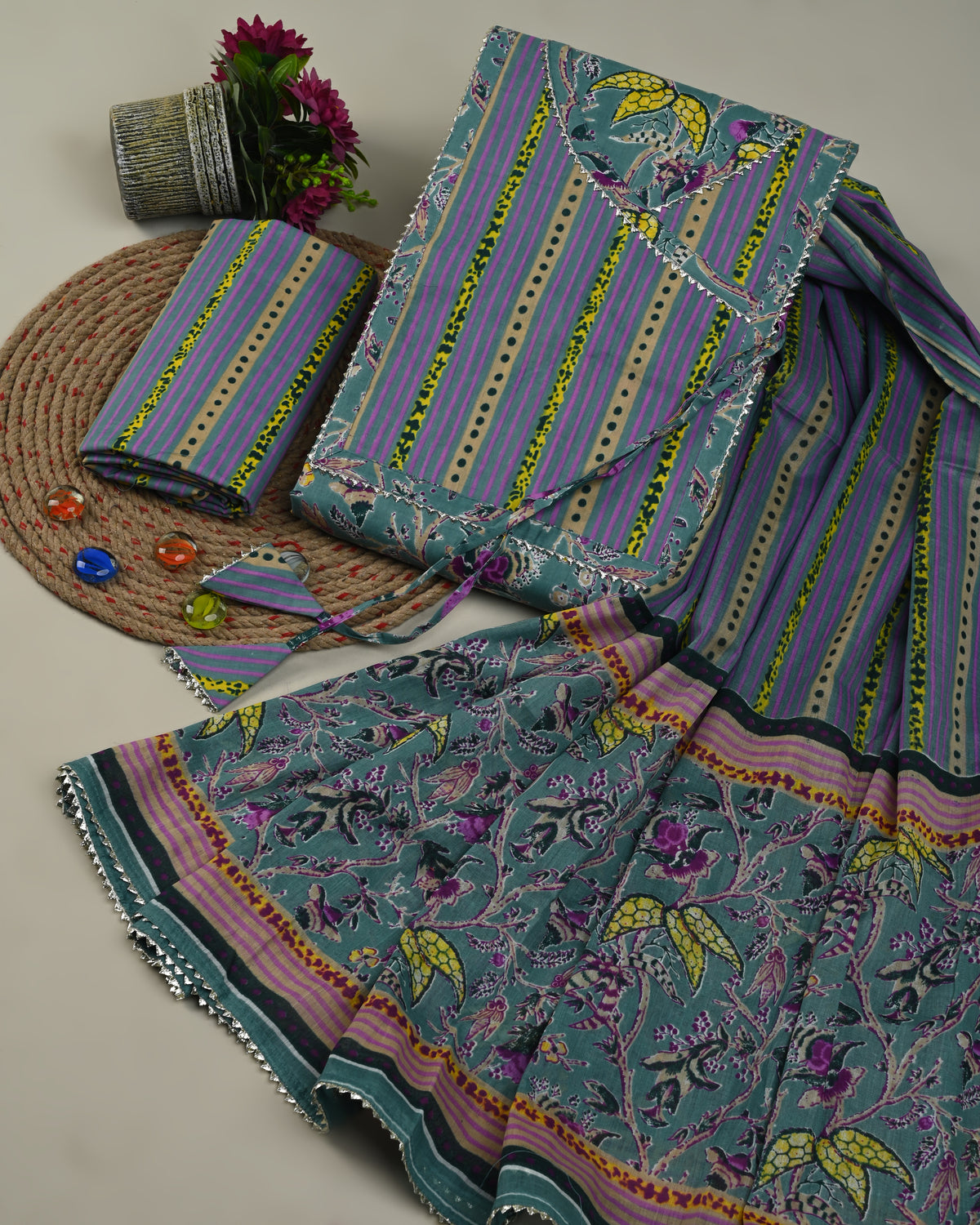 Exclusive Cotton Suit With Gota Patti Work (7)