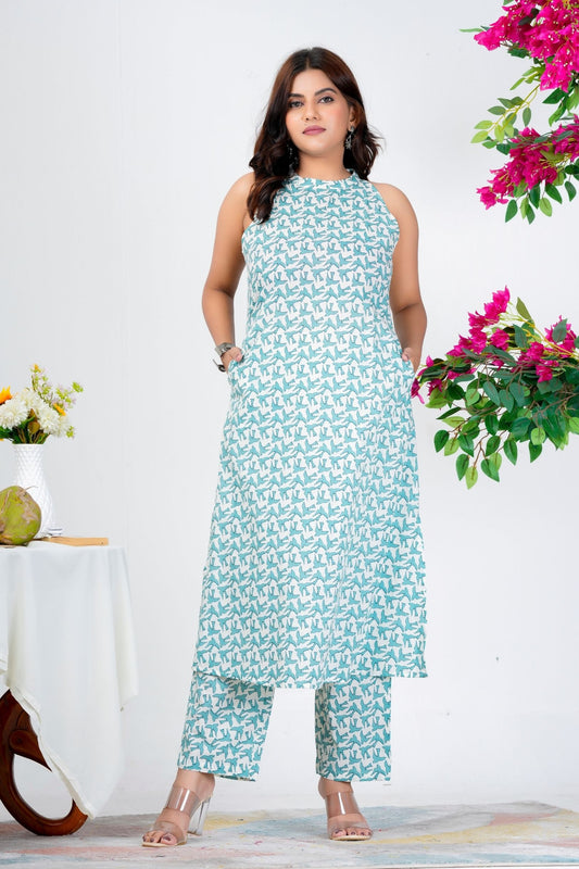 Pure Cotton Long Kurta Co-ord Set