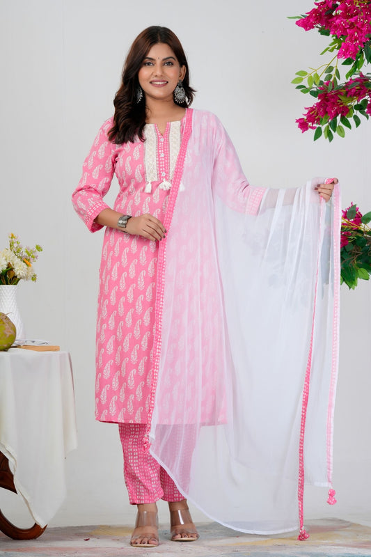 Rajasthani Grace - Pure Cotton  kurta & Trouser Set
