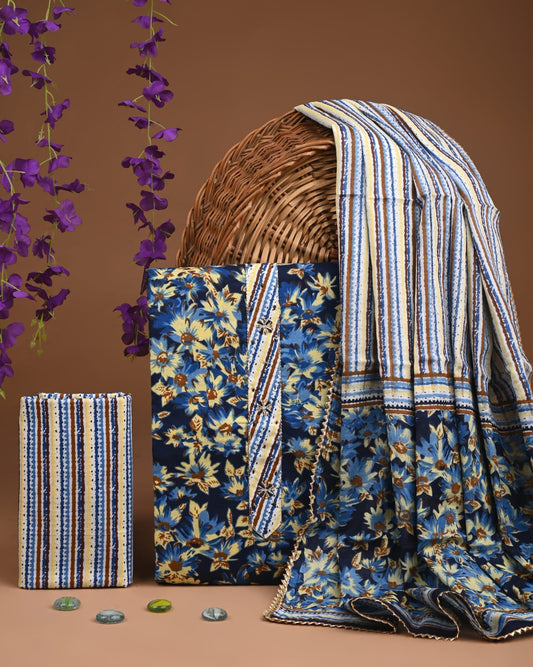Exclusive New Cotton Suit With Gota Patti Work.