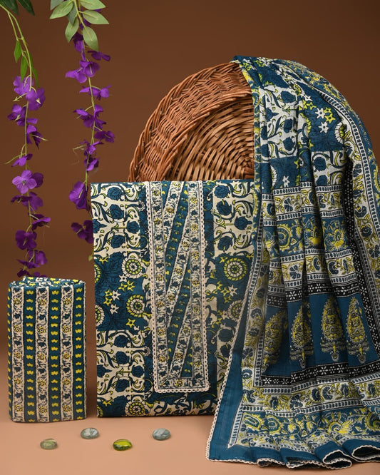 Cotton Suit With Gota Patti Work