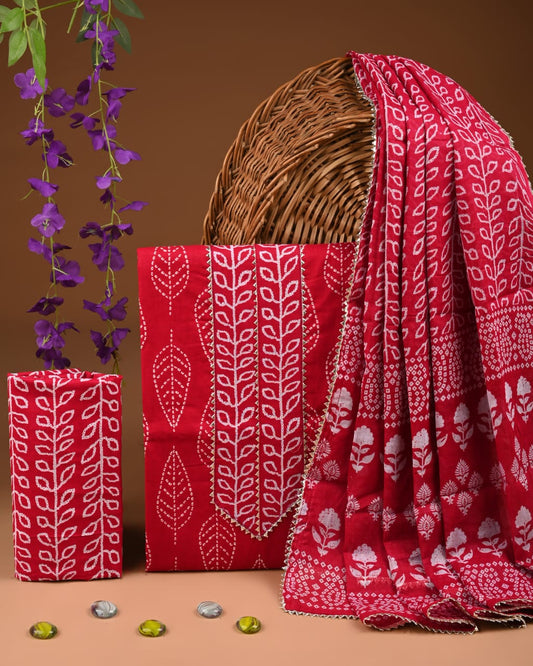 Exclusive Cotton Suit With Gota Patti Work