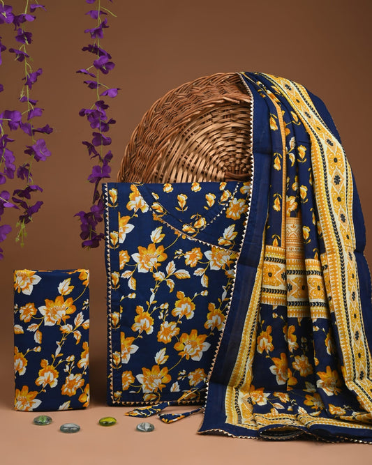 Exclusive Cotton Suit With Gota Patti Work