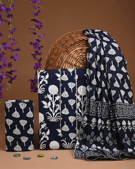 Exclusive Cotton Suit With Gota Patti Work