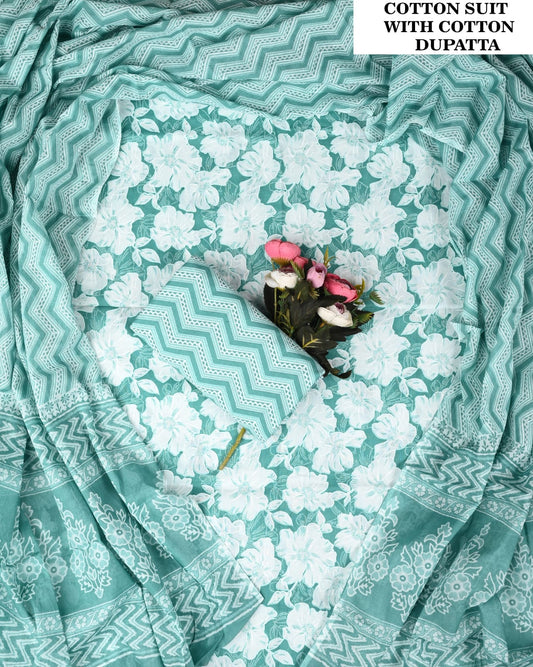 Exclusive Hand Block Print Cotton Suit (PCVCSCD61)