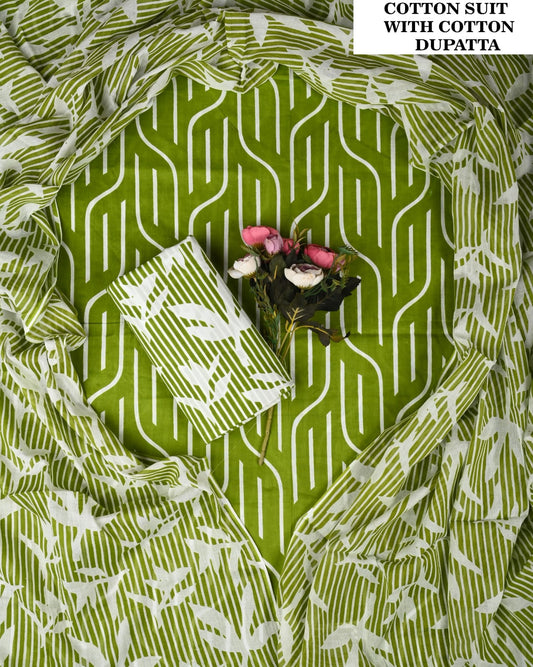 Green Organic Cotton Suit Set (PCVCSCD34)