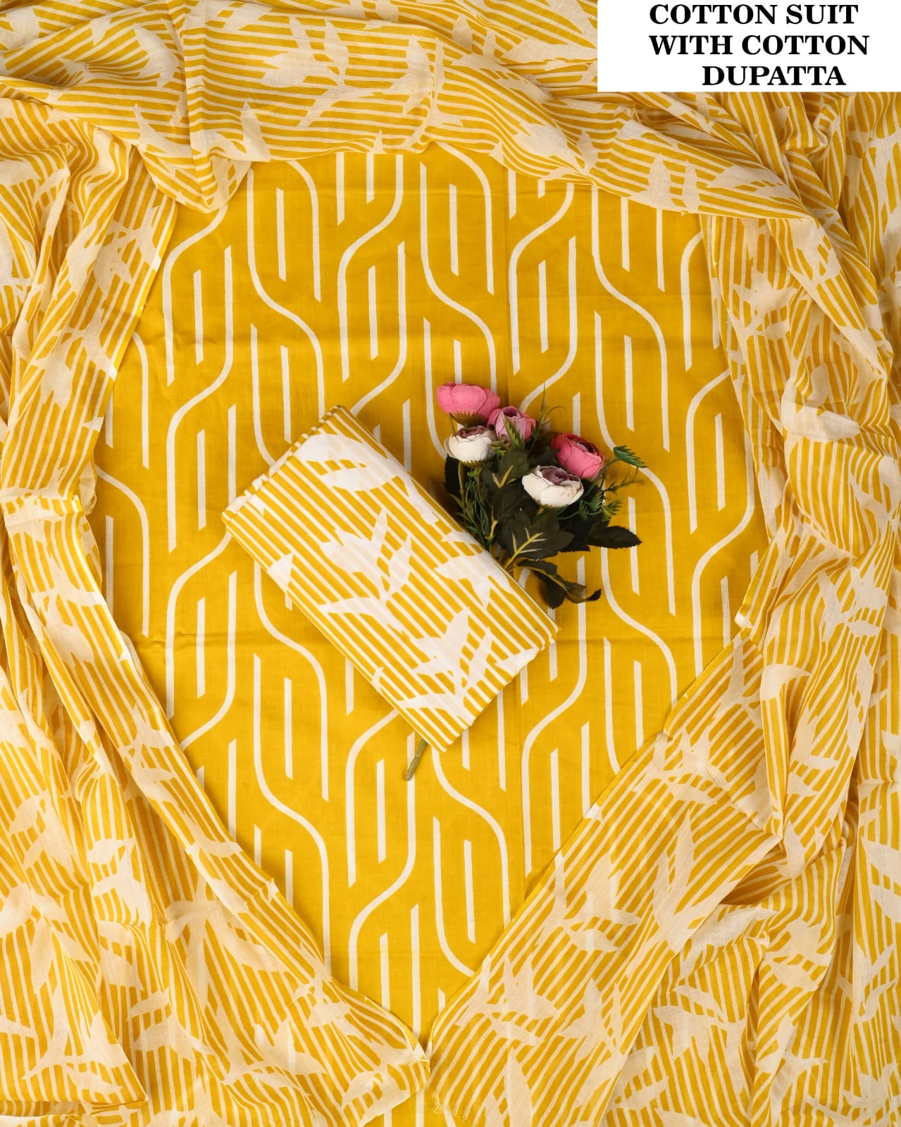 Yellow Soft Cotton Suit Set (PCVCSCD33)