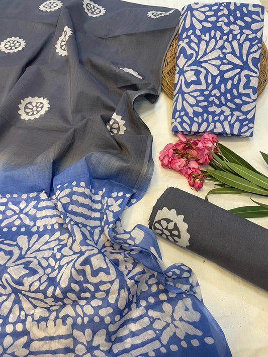 Exclusive Hand Block Printed Cotton Suit Set (PCVCSCD52)