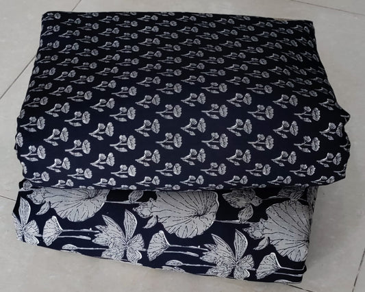 Premium Hand Block Printed Organic Cotton Top & Bottom Suit Set (19)