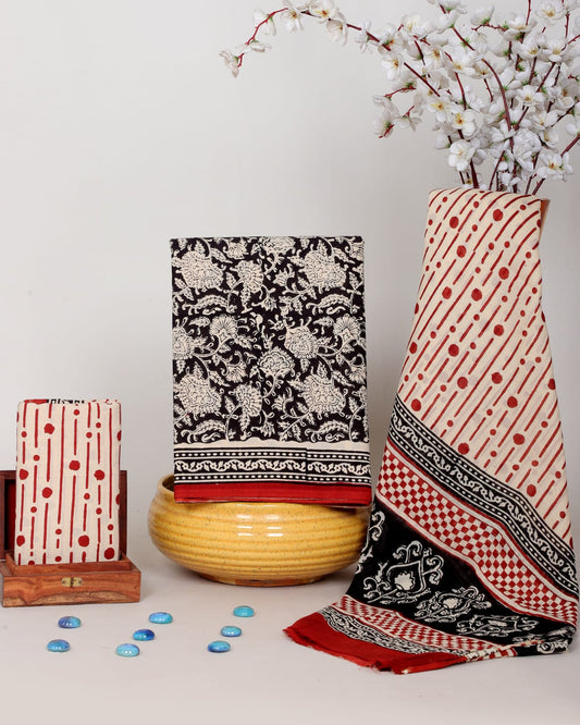 Sanganeri Hand Block Printed Soft Cotton Suit Set