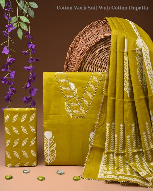 Pure Cotton Suit With Gota Patti Work (14)