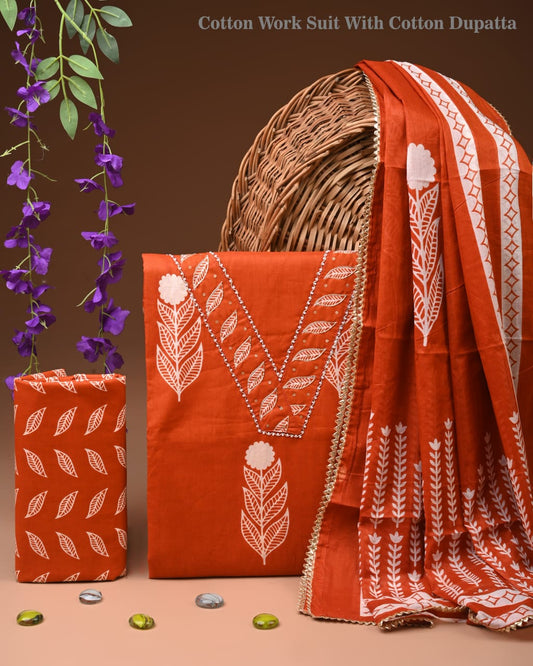 Exclusive Cotton Suit With Gota Patti Work (7)