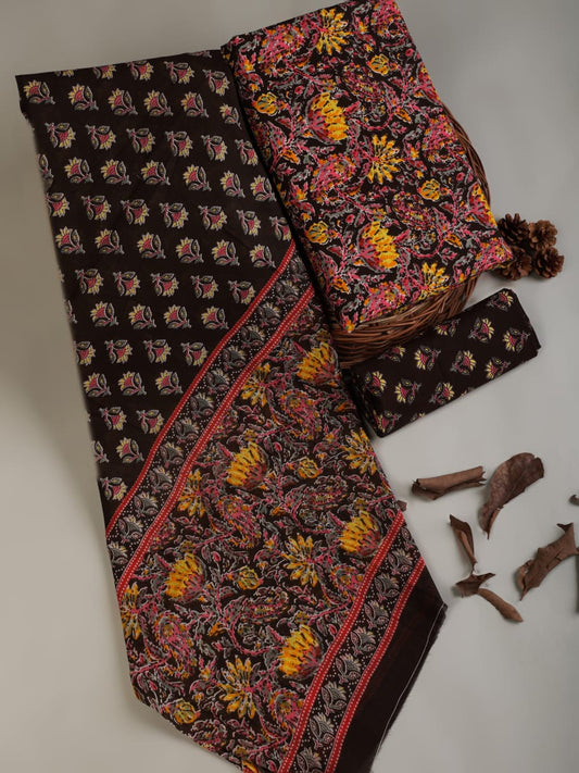 Organic Cotton Suit with Mulmul Dupatta