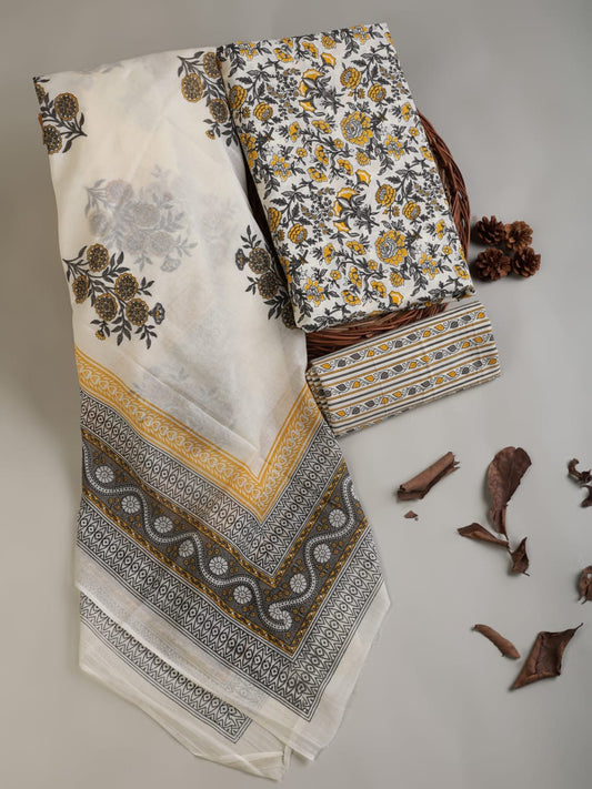 Pure Cotton Suit With Mulmul Dupatta