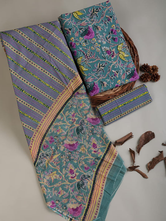 Organic Cotton Suit With Mulmul Dupatta