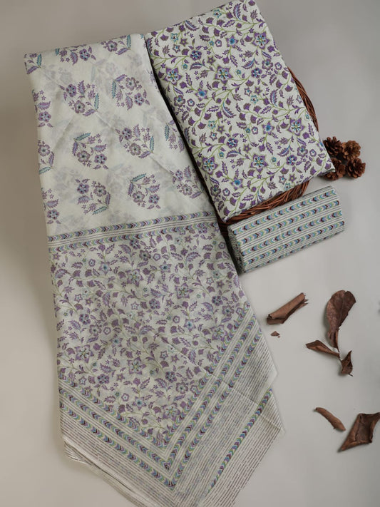 Pure Cotton Suit With Mulmul Dupatta