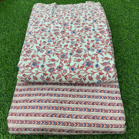 Exclusive Sangneri Print Cotton Combo Suit Set (45)