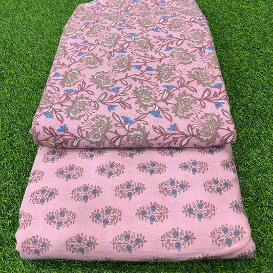 Premium Pink Soft Cotton Combo Suit Set (42)