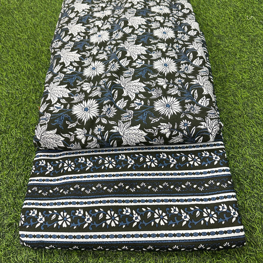 Sanganeri Print Cotton Combo Suit Set (40)