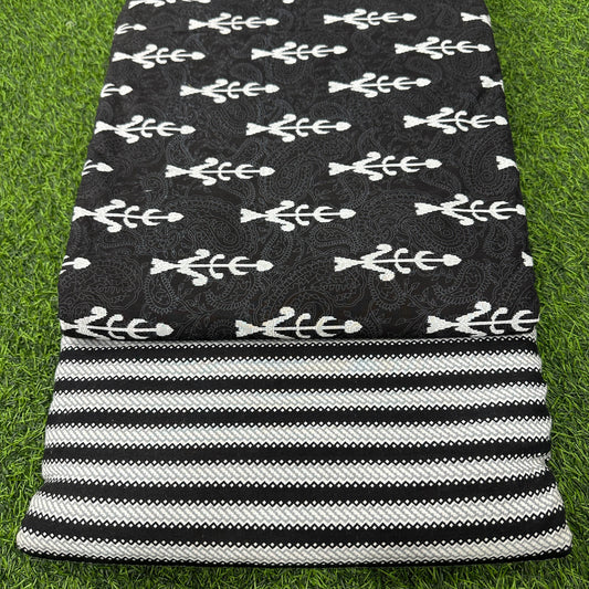 Black & White Cotton Combo Suit Set (39)