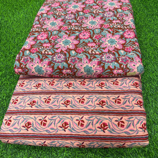 Jaipuri Print Pure Cotton Combo Suit Set (38)