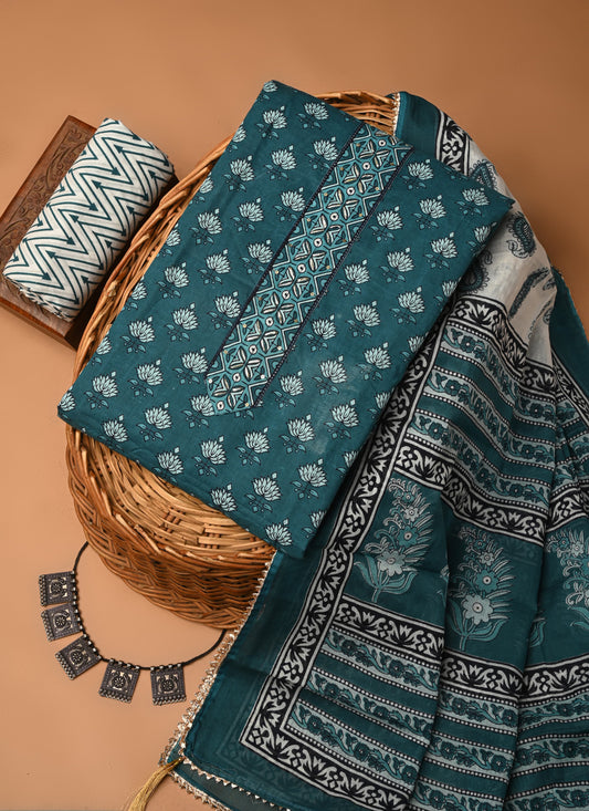 Premium Cotton Suit With Gota Patti Work (1)