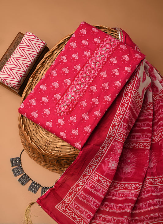 Premium Purple Cotton Suit With Gota Patti Work (5)