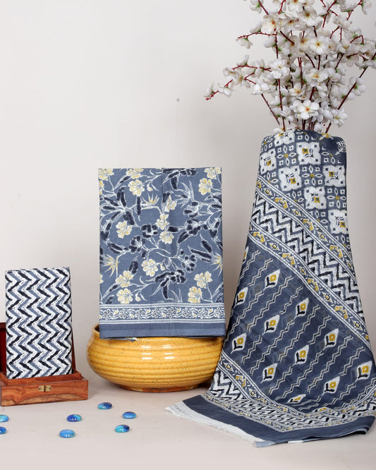 Premium Hand Block Print Soft Cotton Suit Set