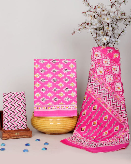 Organic Cotton Suit With Mulmul Dupatta