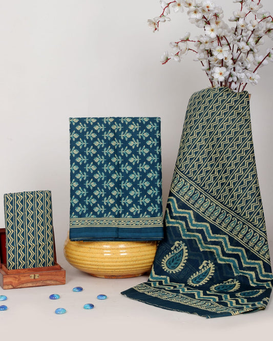 Premium Hand Block Print Cotton Suit Set