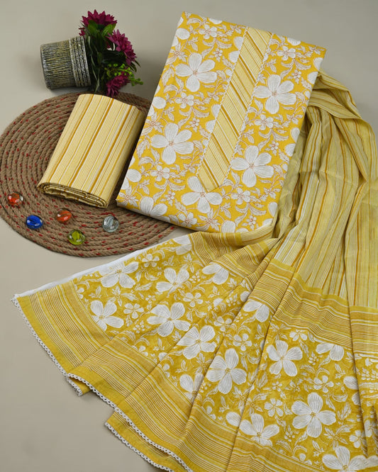 yellow Pure Cotton Suit With Gota Patti Work (25)