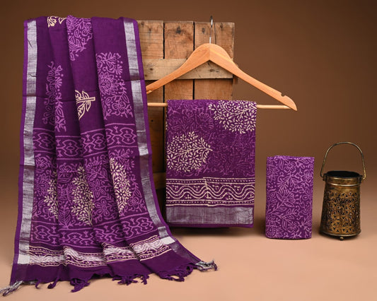 Exclusive Lilen Suit With Lilen Dupatta